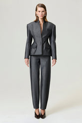 Structured Padded High-Neck Jacket